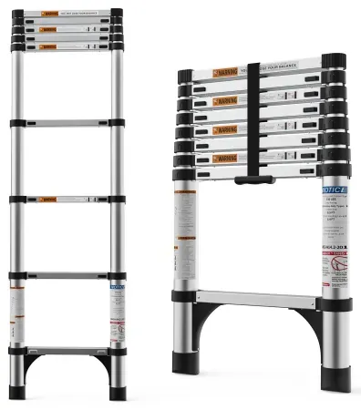 8.5' HBTower Aluminum Telescoping Ladder w/ 330lb Capacity