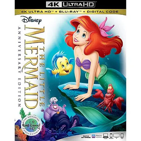 The Little Mermaid (1989) [4K UHD + Blu-Ray + Digital Code]
