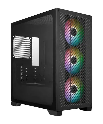 Cooler Master Elite 301 - Mini-Tower (Micro-ATX, ITX), 3 x 120mm ARGB Intake Fans (1200 RPM), Supports up to 280mm Radiator or 365mm GPU, Ventilated PSU Shroud, USB 3.2 Gen1 Type-C