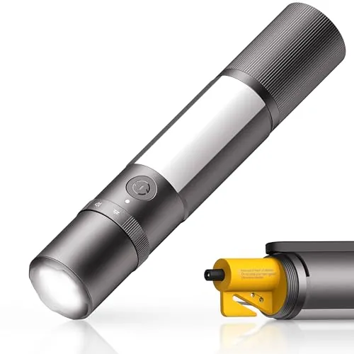 HOTO Emergency Flashlight Rechargeable, Magnetic LED Flashlight High Lumens