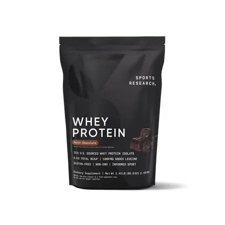 5.42-lb Sports Research Whey Protein Isolate Powder (Dutch Chocolate)