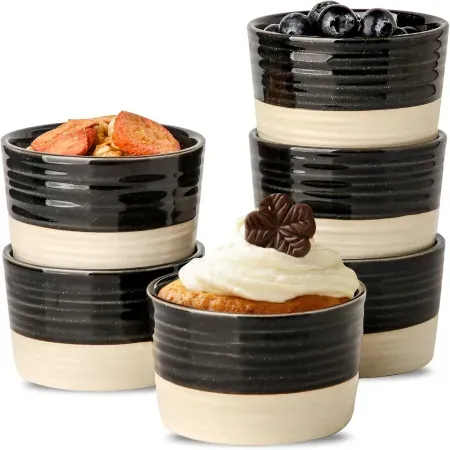 4-Pack HASENSE Nesting Ceramic Stoneware Mixing Bowl Set