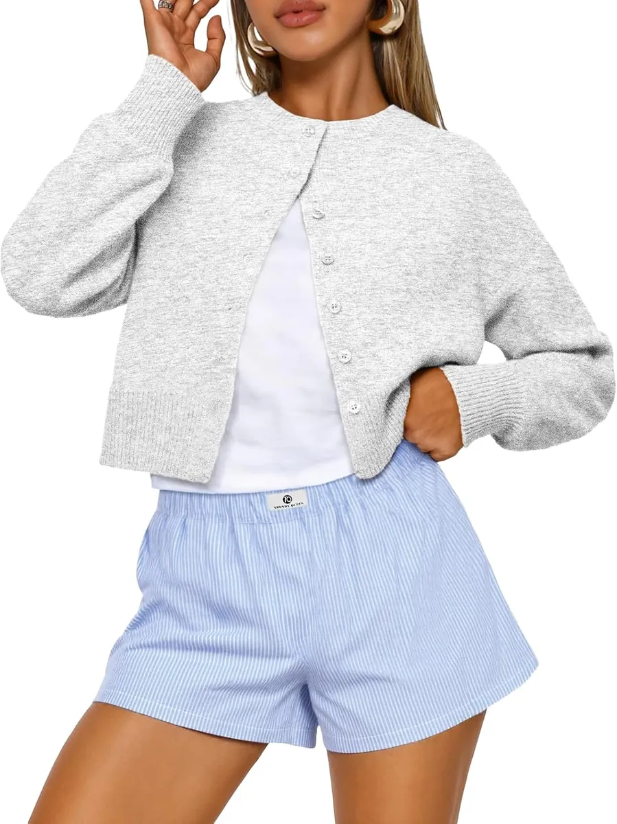 TRENDY QUEEN Cropped Cardigan Sweaters