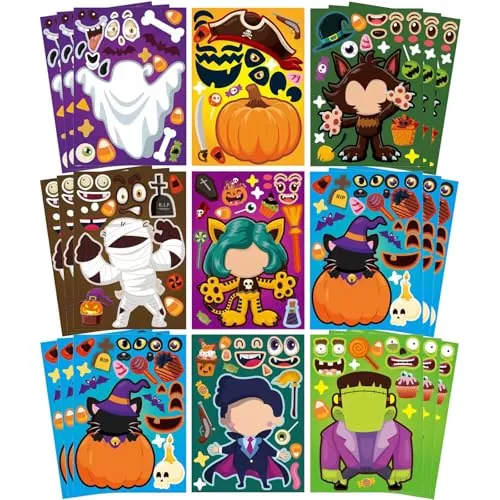 Halloween Party Games Stickers for Kids