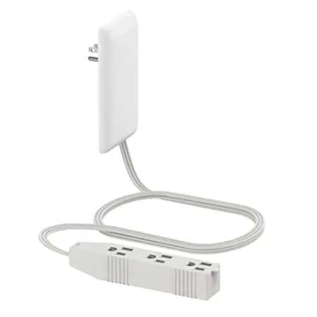 LIDER Flat-Face Wall Plate Outlet Extender w/ 3 Outlet