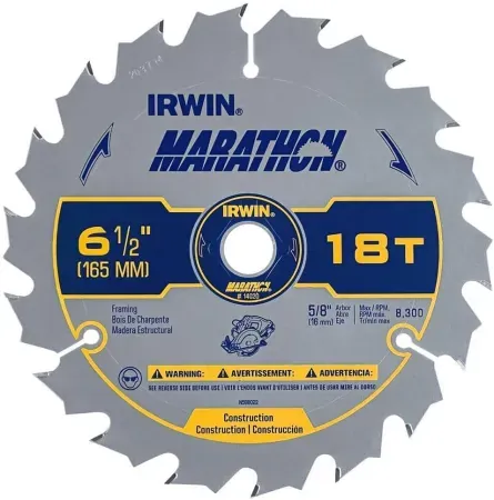 IRWIN Tools 6 1/2" MARATHON Carbide Cordless Circular Saw Blade