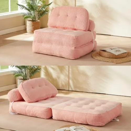 Neslako Foldable Sofa Bed with Pillow and Blanket