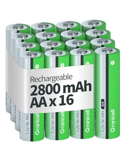 Granicell 16-Pack NiMH Rechargeable AA Batteries