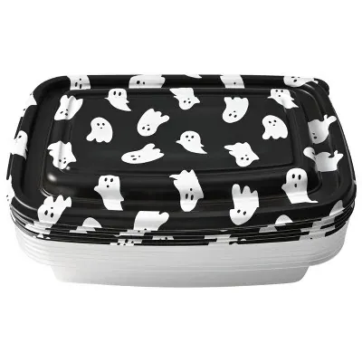 Cook With Color 6pc Ghost/Pumpkin Rectangular Food Storage Container Set