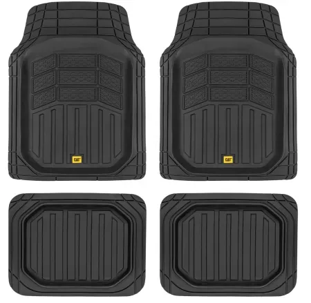 4-Piece Cat Heavy Duty Deep Dish Rubber Floor Mats