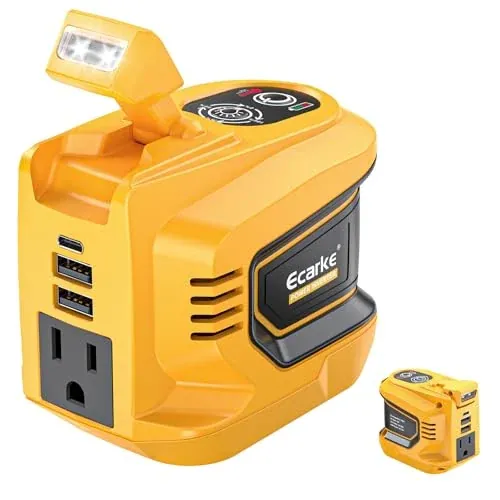 Ecarke 220W Portable Power Inverter Compatible with DeWALT 20V Battery