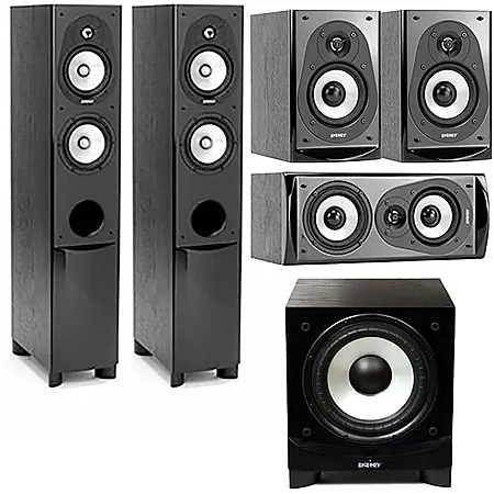 Energy Connoisseur Speakers: 2x CF-30 Floors + CC-5 Center + 2x CB-5 Bookshelf + Sub