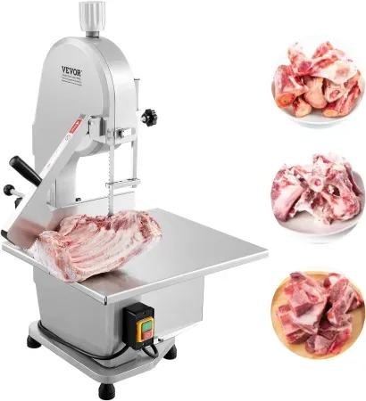 VEVOR 1800W Commercial Electric Meat Bandsaw w/ Stainless Steel Countertop