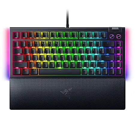 Razer BlackWidow V4 75% Mechanical Gaming Keyboard w/ Orange Tactile Switches