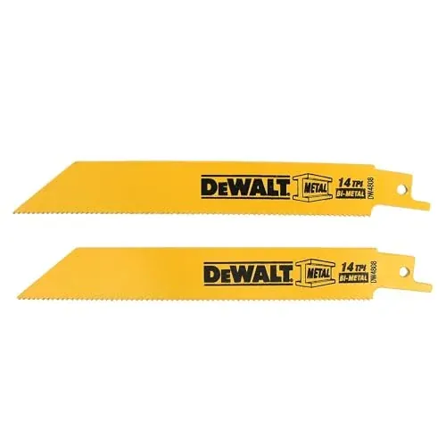 DEWALT 2-Pack Reciprocating Saw Blades 6-Inch 14 TPI