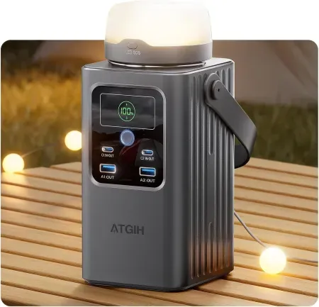 ATGIH 198Wh LiFePO4 Portable Power Station w/ 100W USB-C Output