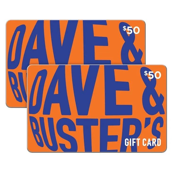 Two $50 Dave & Buster's Gift Cards