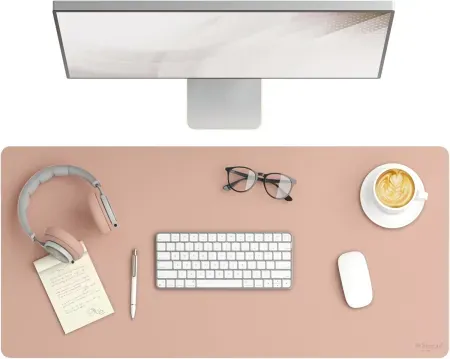 Smead 36" x 17" Vegan Leather Desk Pad w/ Non-Slip Backing