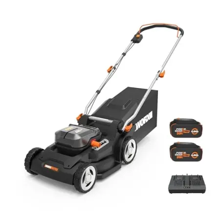 Worx 40V 17" 2-in-1 Cordless Lawn Mower w/ Two Batteries, Charger