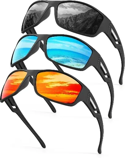 Polarized Sports Sunglasses - 3 Pack