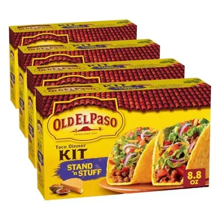 4-Pack 8.8oz Old El Paso Stand 'N Stuff Taco Dinner Kit