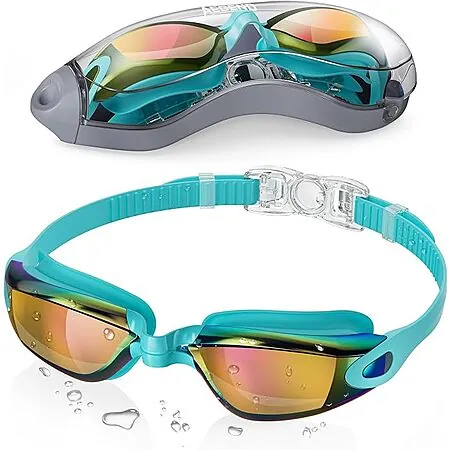 Aegend No Leaking Anti Fog UV Protection Swimming Goggles w/ Case