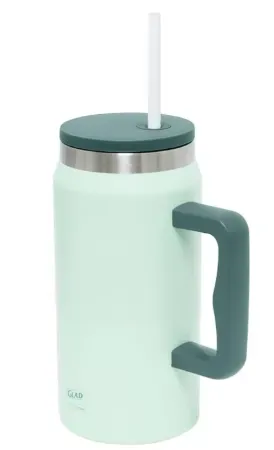 Glad 47oz Pioneer Stainless Steel Tumbler w/ Lid and Straw