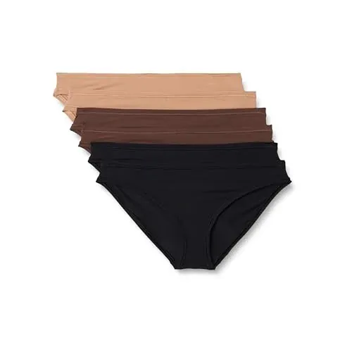 Amazon Essentials Women's Peached Microfiber Bikini Panty 6-Pack