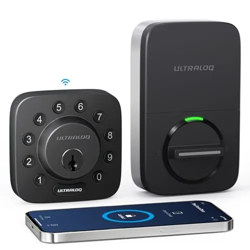 ULTRALOQ U-Bolt WiFi Smart Lock w/ Door Sensor (Black)