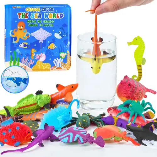 Color Changing Squishy Sea Animal Bathtub Toys