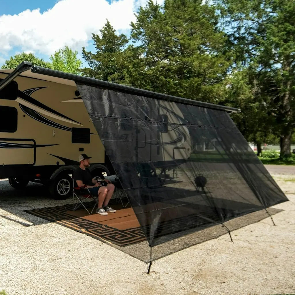 RV Awning Sun Shade Screen