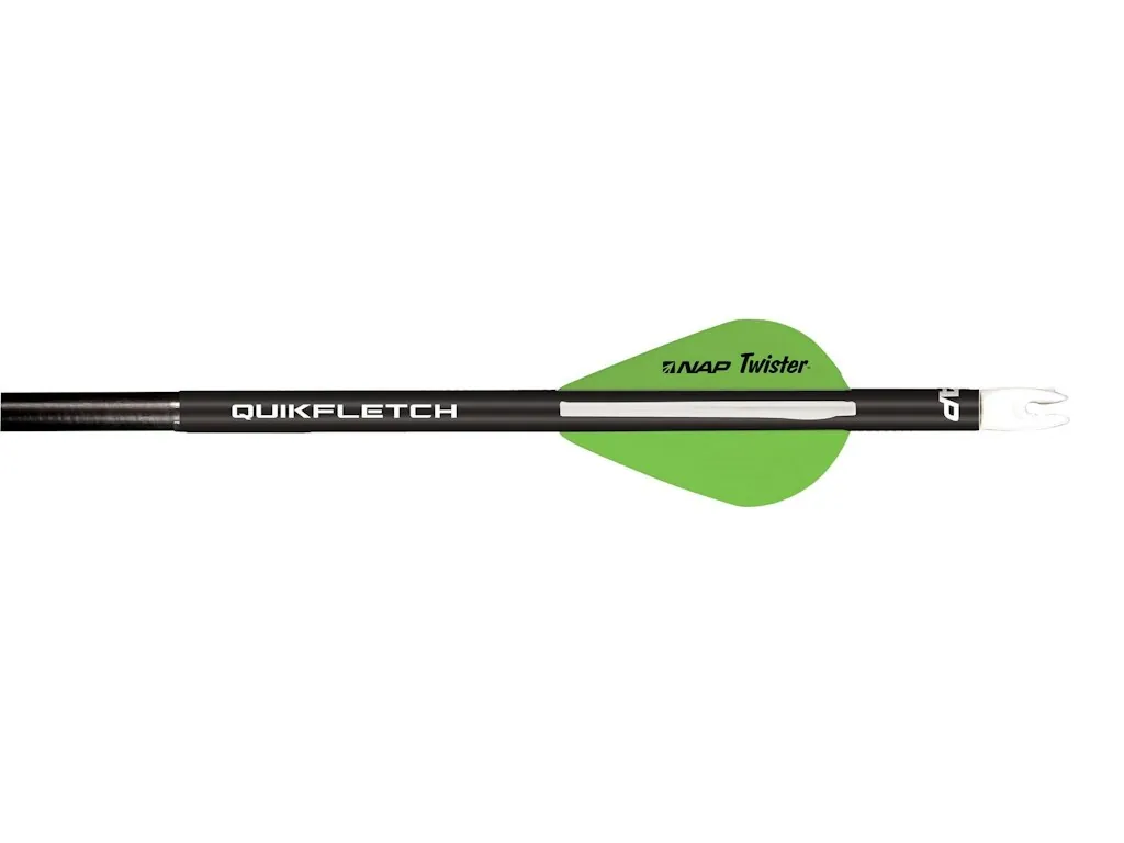 New Archery Products Quikfletch Twister 2" 3-Vane Fletching 6-Pack