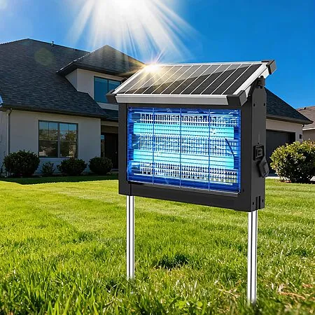 4500V OnBeam Solar Bug Zapper w/ 10W Solar Panel & Rechargeable Battery