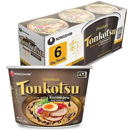 6-Pk 3.56-Oz Nongshim Tonkotsu Ramen w/ Kuromayu