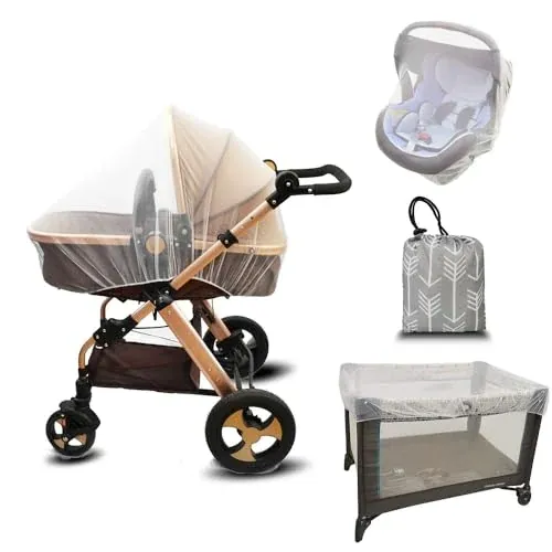 Dodo Nici Baby Stroller Mosquito Net with Storage Bag (White)