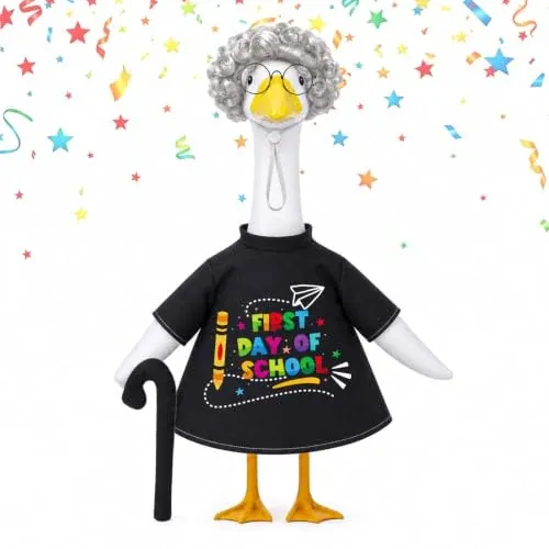 Back to School Porch Goose Outfits for 23"