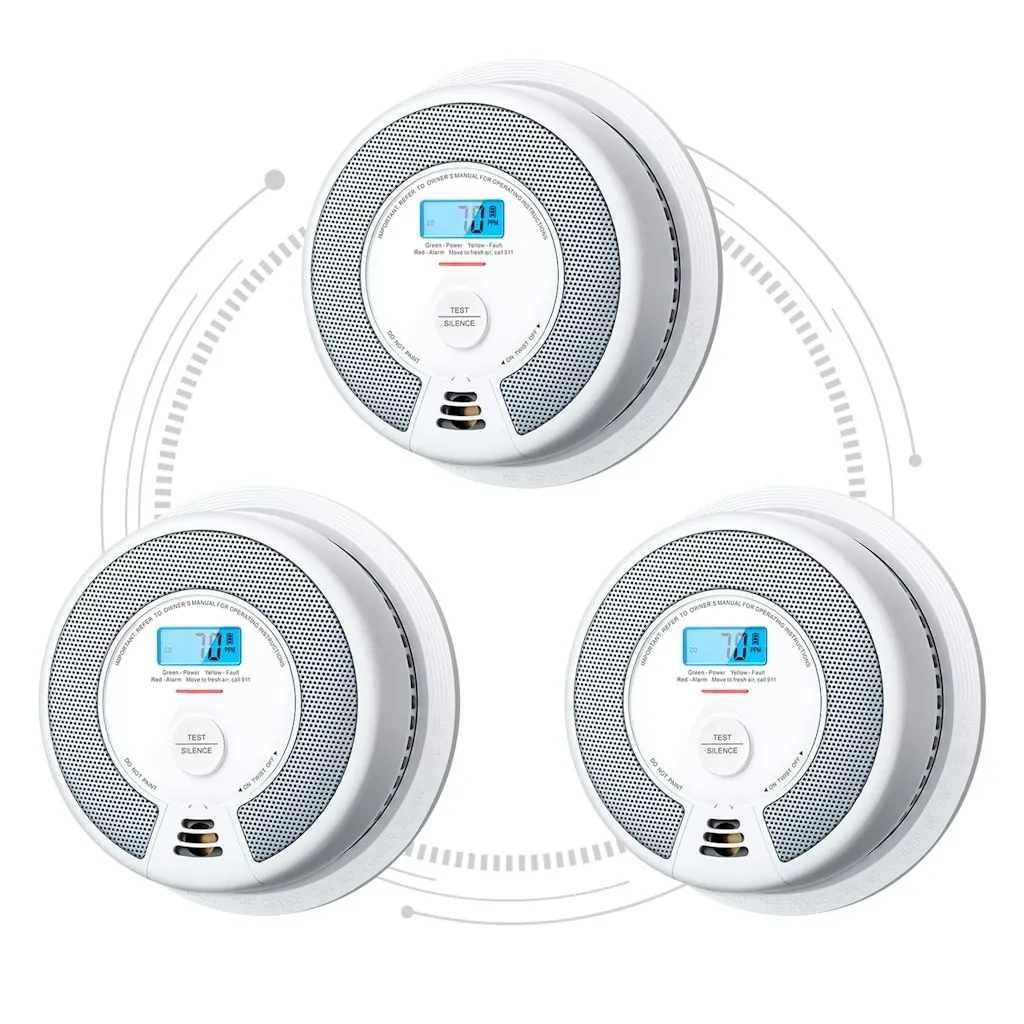 X-Sense SC07-W Interconnected Smoke & CO Detector 3-Pack