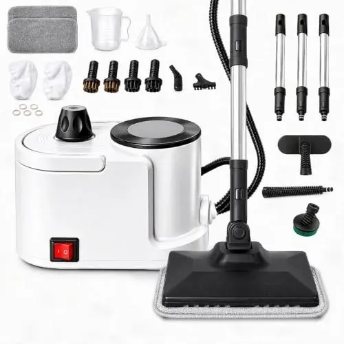 Homelike Moment 1500W High-Pressure Canister Steam Cleaner w/ 1.9L Tank, 230°F Steam