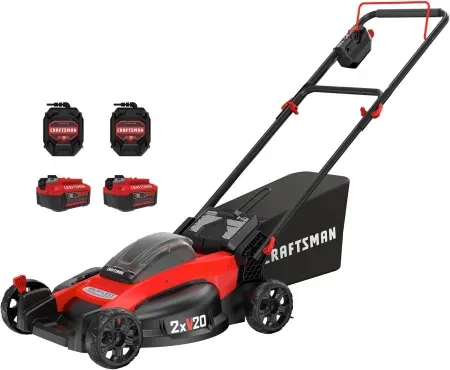 CRAFTSMAN V20 20" Lawn Mowe w/ 2 x 5Ah Batteries