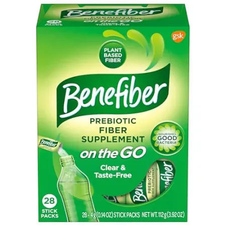 28-Count Benefiber On the Go Prebiotic Fiber Supplement Powder Sticks
