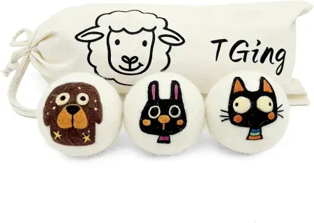 3-Pack TGing 3.2" Reusable Wool Dryer Balls