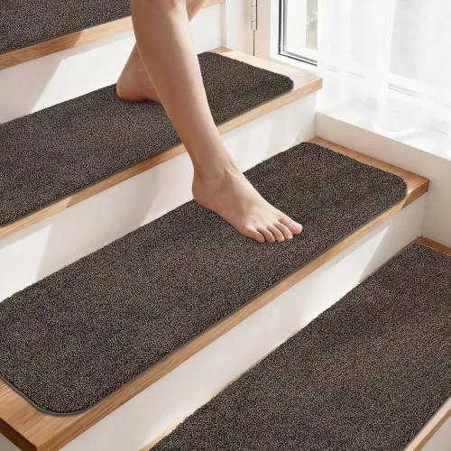 Washable Stair Treads Carpet 4-Pack 28" x 9"