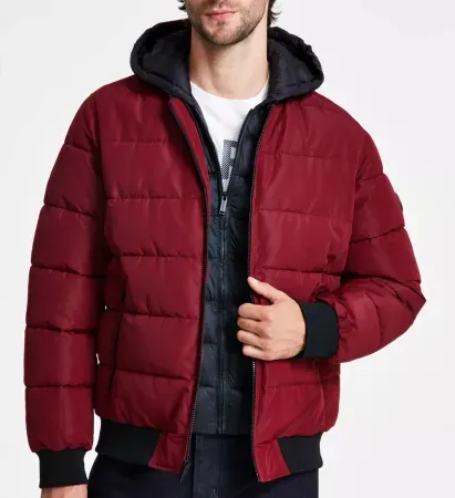 Michael Kors Men's Hooded Puffer Bomber Jacket