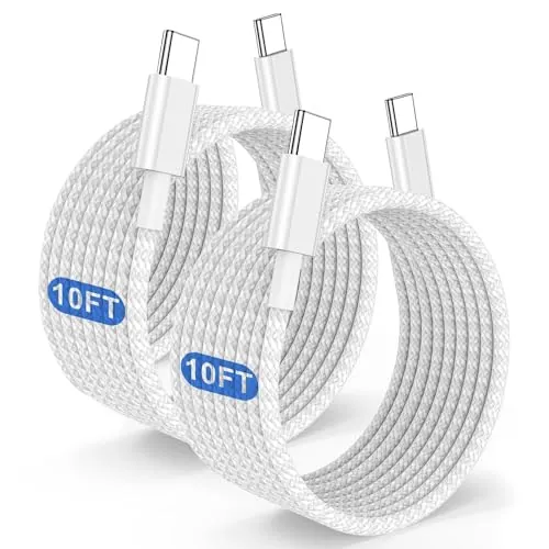 COONCXEN 10-Ft 60W USB-C to USB-C Cable
