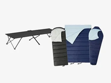 Select Amazon Basics Camping Cots & Sleeping Bags