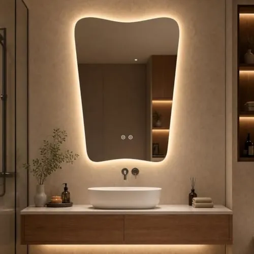 Irregular LED Frameless Backlit Mirror