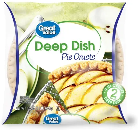 2-Pack 9" Great Value Frozen Deep Dish Pie Crusts & Pans