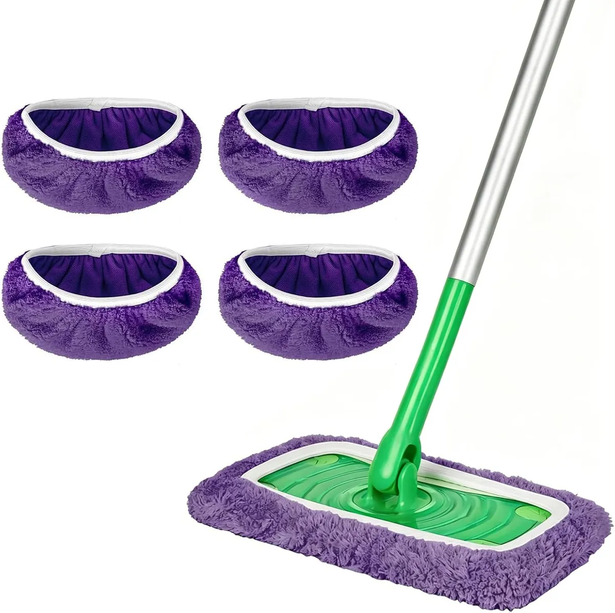 Reusable Microfiber Mop Heads 4-pack
