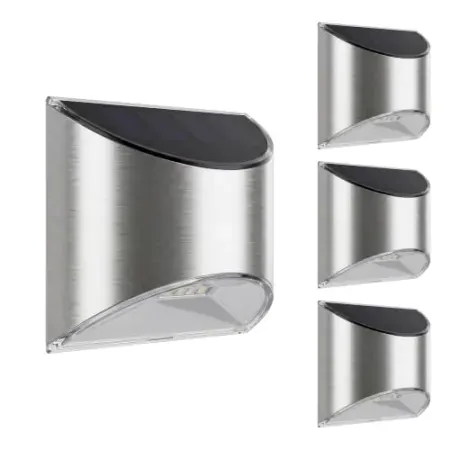4-Pack Home Zone Living Solar Wall Lights