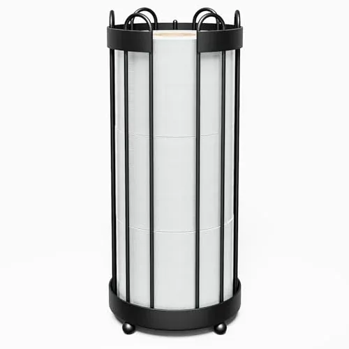 Epicano Freestanding Toilet Paper Holder Stand (Black)